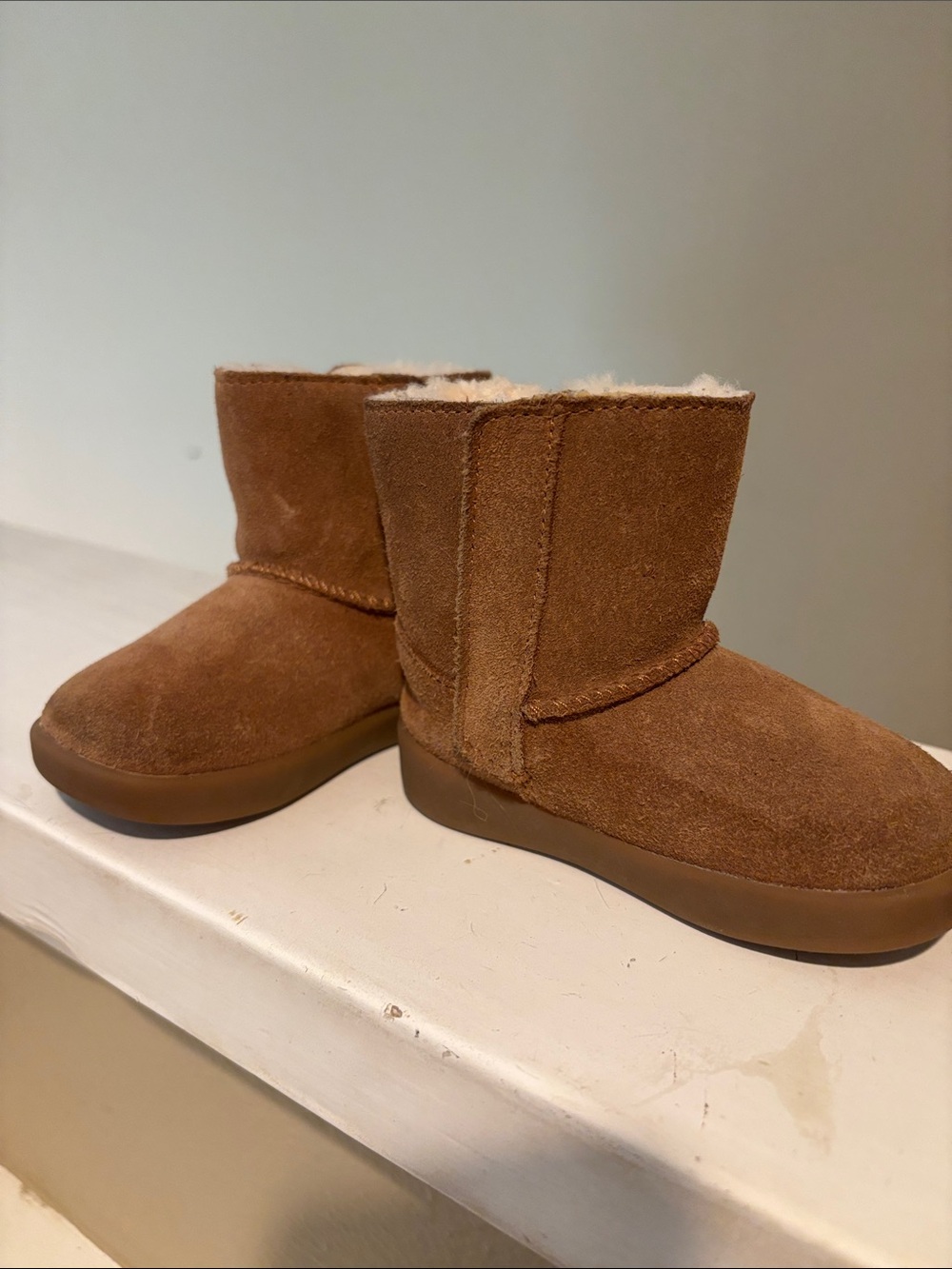UGG Toddler Suede Boot in Chestnut Brown